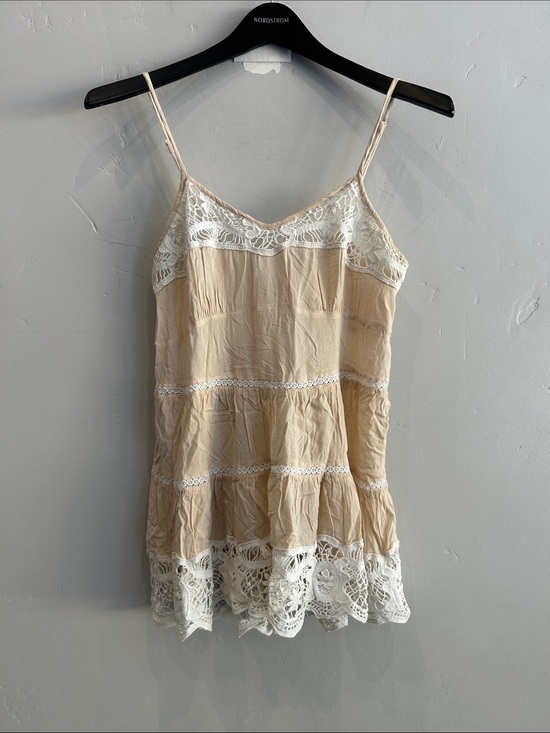Free People Tops - Free People Lace Cream Babydoll Top